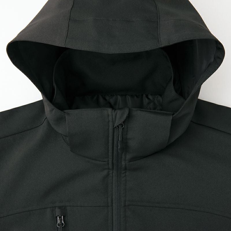 前開きファスナー<br>スピーディーに着用できるチンガード付前開きファスナー仕様。