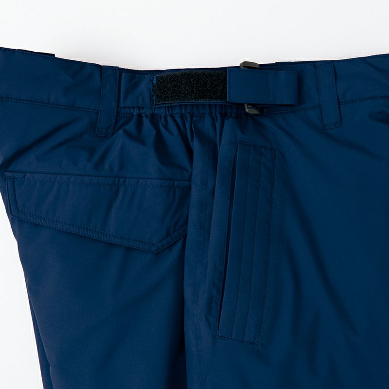 ウエスト調整<br>ゴムシャーリング＆ベルクロタブ仕様で W 効果の調整が可能