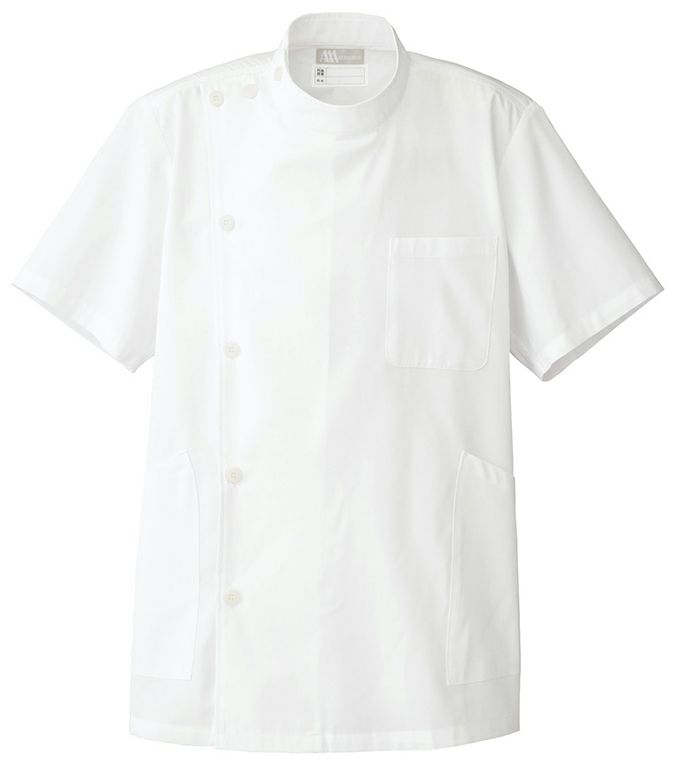 Lumiere・メンズ半袖KCコート [AZ-861301]<br>ホワイト