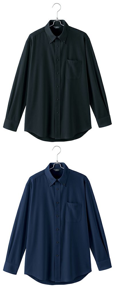 北陸の素材力 スーパーノーアイロン・メンズ長袖ボタンダウンシャツ（ノーアイロン）（透け防止） [AZ-634261]