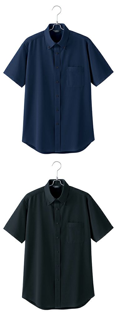 北陸の素材力 スーパーノーアイロン・メンズ半袖ボタンダウンシャツ（ノーアイロン）（透け防止） [AZ-634260]