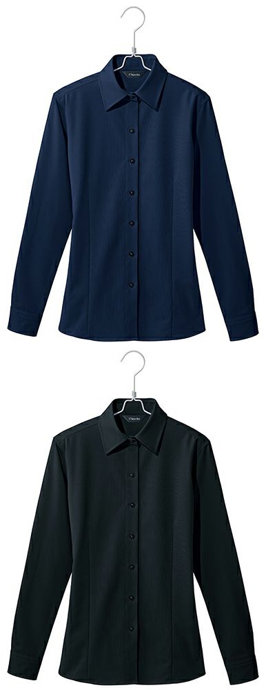 北陸の素材力 スーパーノーアイロン・長袖ブラウス（ノーアイロン）（透け防止） [AZ-634201]