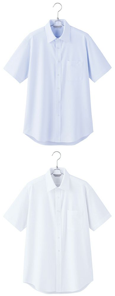 北陸の素材力 スーパーノーアイロン・メンズ半袖シャツ（ノーアイロン） [AZ-634050]