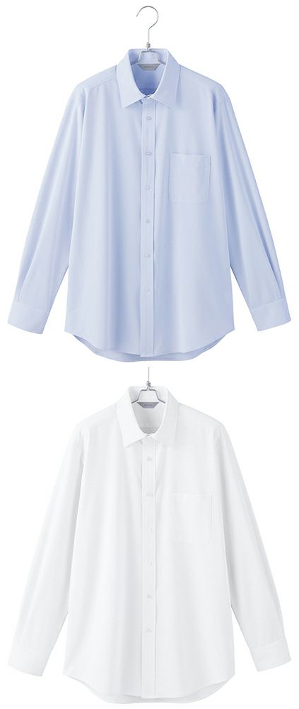 北陸の素材力 スーパーノーアイロン・メンズ長袖シャツ（ノーアイロン）（透け防止） [AZ-634151]