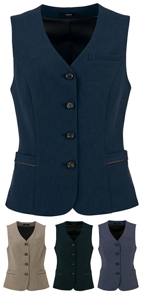 北陸の素材力2WAYストレッチスーツ・レディースベスト [AZ-630011]