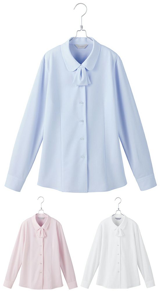 北陸の素材力 スーパーノーアイロン・長袖ブラウス（ノーアイロン）（透け防止） [AZ-HCB4111]