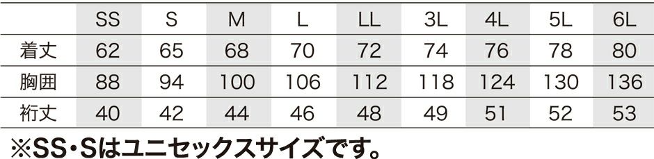 サイズ表