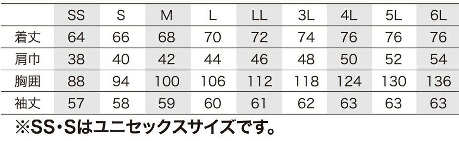 サイズ表